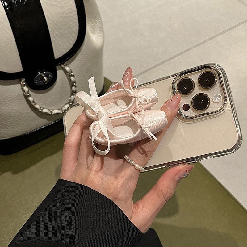 Pink Ribbon Dance Theatrical Stand iPhone Case - ArtGalleryZen