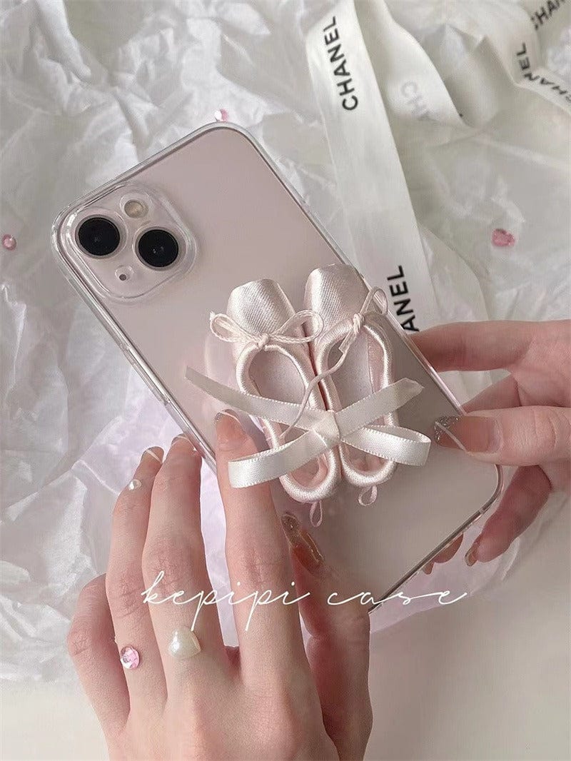 Pink Ribbon Dance Theatrical Stand iPhone Case - ArtGalleryZen