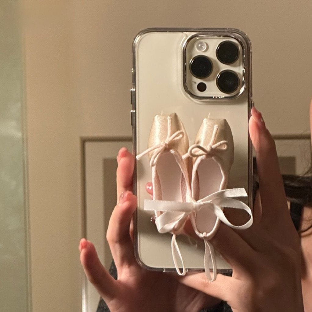 Pink Ribbon Dance Theatrical Stand iPhone Case - ArtGalleryZen