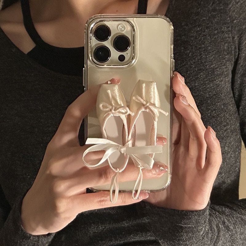 Pink Ribbon Dance Theatrical Stand iPhone Case - ArtGalleryZen