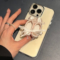 Thumbnail for Pink Ribbon Dance Theatrical Stand iPhone Case - ArtGalleryZen