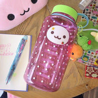 Thumbnail for Pink Smiley Polka Dots 1000ml Portable Water Cup - ArtGalleryZen