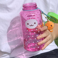Thumbnail for Pink Smiley Polka Dots 1000ml Portable Water Cup - ArtGalleryZen