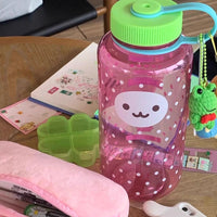 Thumbnail for Pink Smiley Polka Dots 1000ml Portable Water Cup - ArtGalleryZen