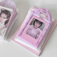 Thumbnail for Pink Stawberry Rilakkuma Kpop Keychain Photocard Holder - ArtGalleryZen