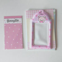Thumbnail for Pink Stawberry Rilakkuma Kpop Keychain Photocard Holder - ArtGalleryZen