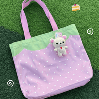 Thumbnail for Pink Strawberry Canvas Casual Shoulder Bag - ArtGalleryZen
