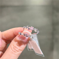 Thumbnail for Pink Zirconia Star Heart Rings - ArtGalleryZen
