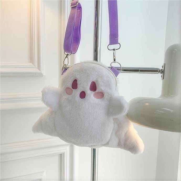 Plush Ghost Backpack Crossbody Bag - ArtGalleryZen