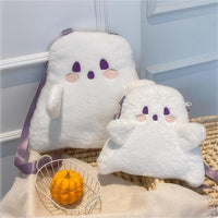 Thumbnail for Plush Ghost Backpack Crossbody Bag - ArtGalleryZen