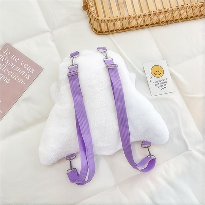 Plush Ghost Backpack Crossbody Bag - ArtGalleryZen