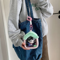 Thumbnail for Plush House Clear Display Keychain Bag Kawaii Doll Holder Pouch - ArtGalleryZen