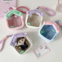 Thumbnail for Plush House Clear Display Keychain Bag Kawaii Doll Holder Pouch - ArtGalleryZen