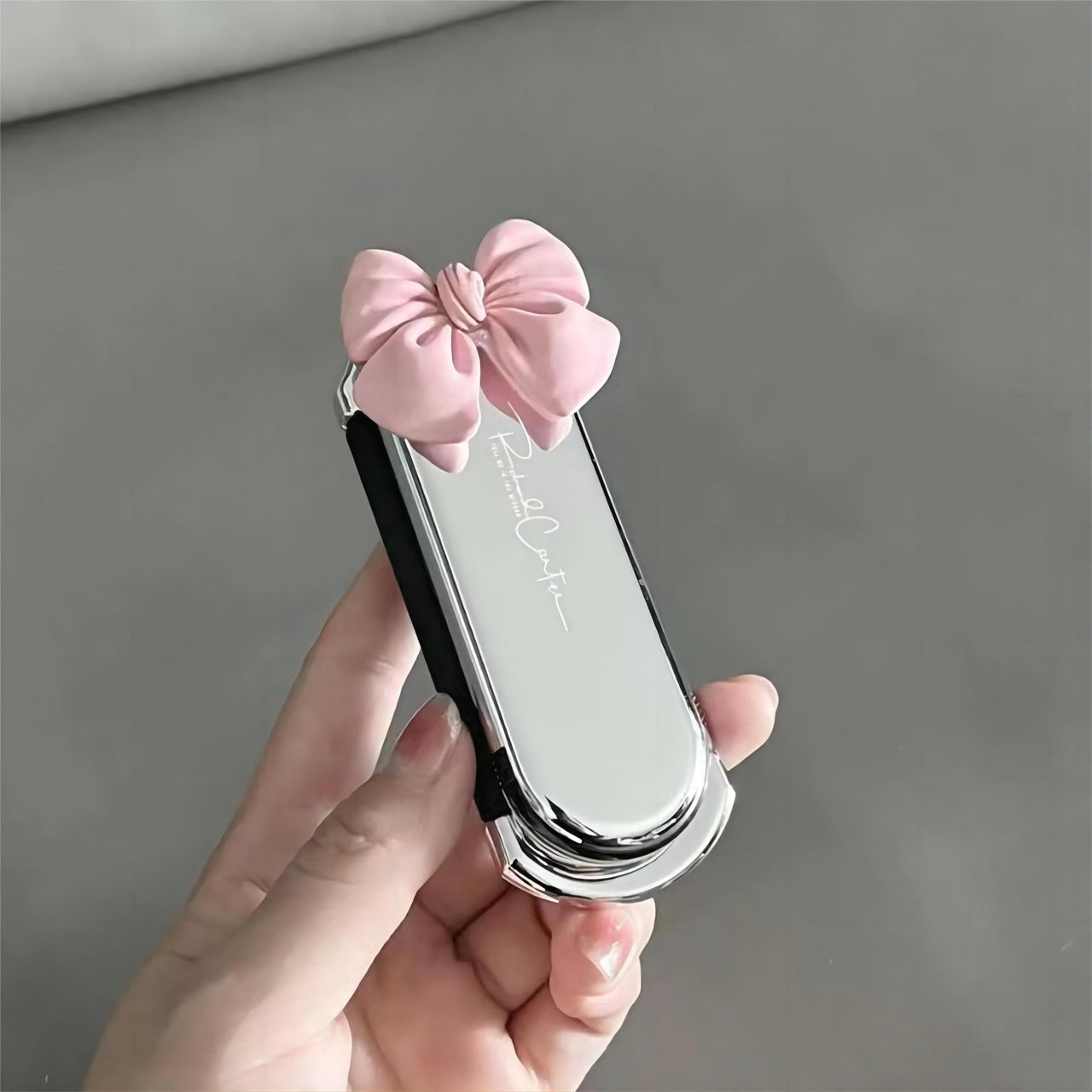 Portable Folding Cushion with Mirror Mini Massager Integrated Comb - ArtGalleryZen