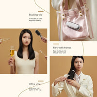 Thumbnail for Portable Folding Cushion with Mirror Mini Massager Integrated Comb - ArtGalleryZen