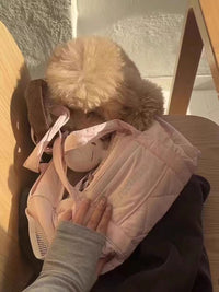 Thumbnail for Pink Down-filled Fabric Tote Bag - ArtGalleryZen