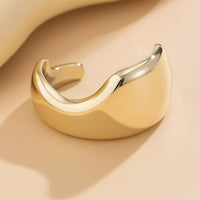 Thumbnail for Punk Irregular Curved Glossy Wide Cuff Bangle Bracelet - ArtGalleryZen