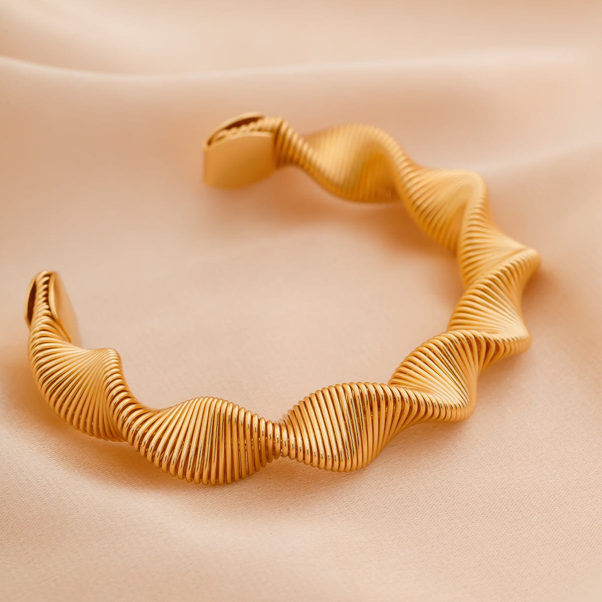 Punk Metal Spiral Spring Collar Necklace Bracelet