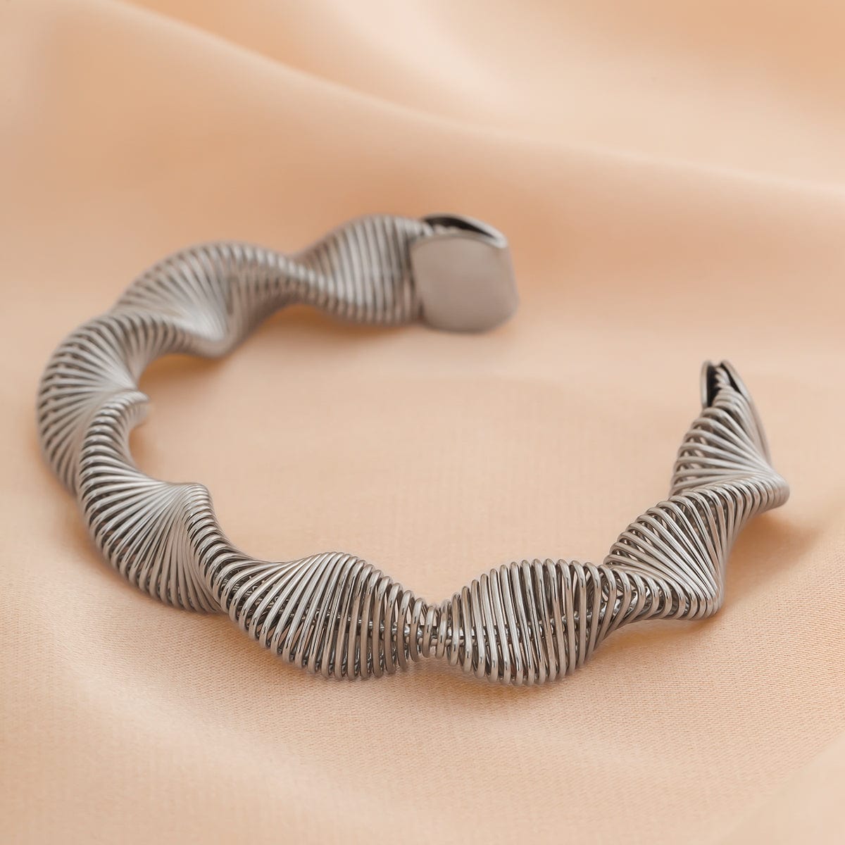 Punk Metal Spiral Spring Collar Necklace Bracelet