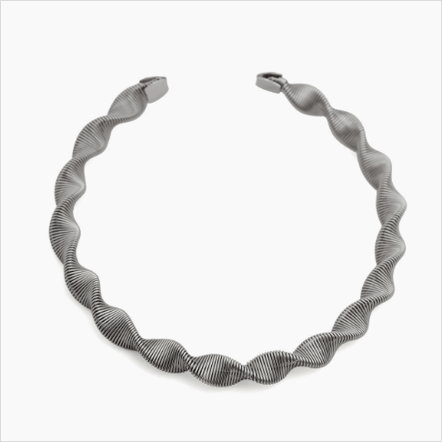 Punk Metal Spiral Spring Collar Necklace Bracelet