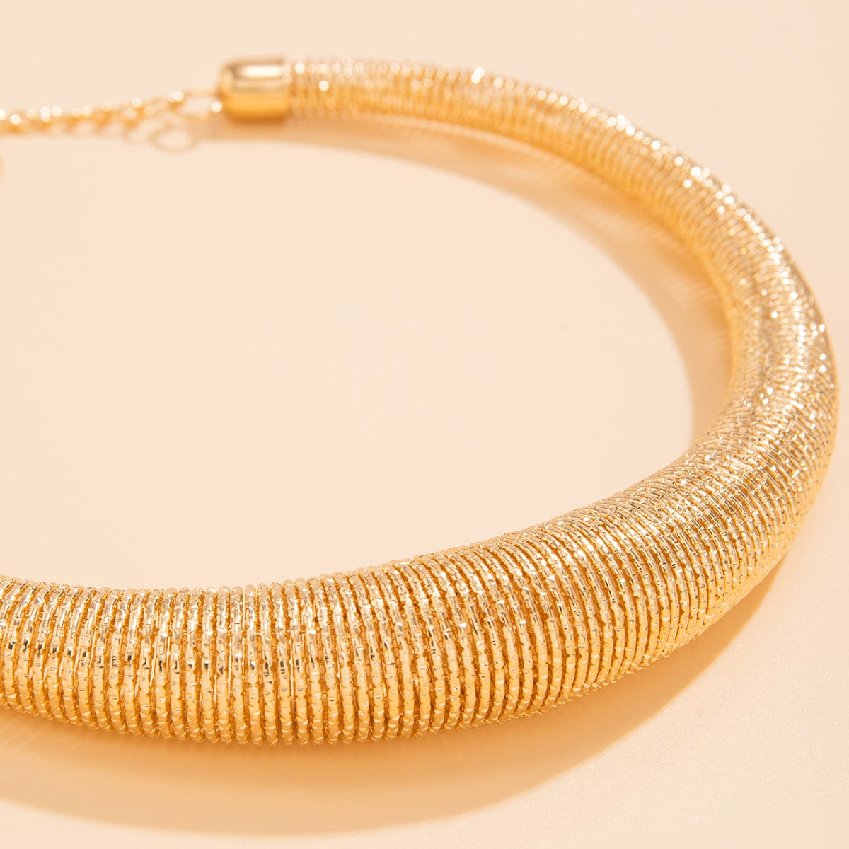 Punk Spring Metal Thick Chokers Collar Necklace - ArtGalleryZen