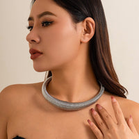 Thumbnail for Punk Spring Metal Thick Chokers Collar Necklace - ArtGalleryZen