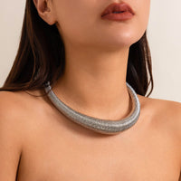 Thumbnail for Punk Spring Metal Thick Chokers Collar Necklace - ArtGalleryZen