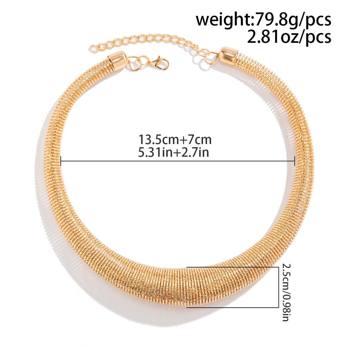 Punk Spring Metal Thick Chokers Collar Necklace - ArtGalleryZen