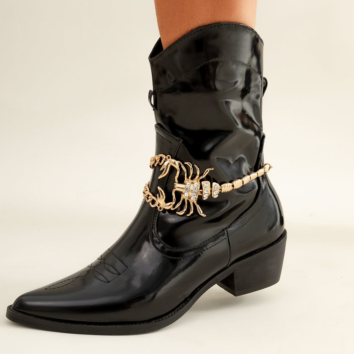 Punk Style Chunky Anklet Rhinestone Scorpion – ArtGalleryZen