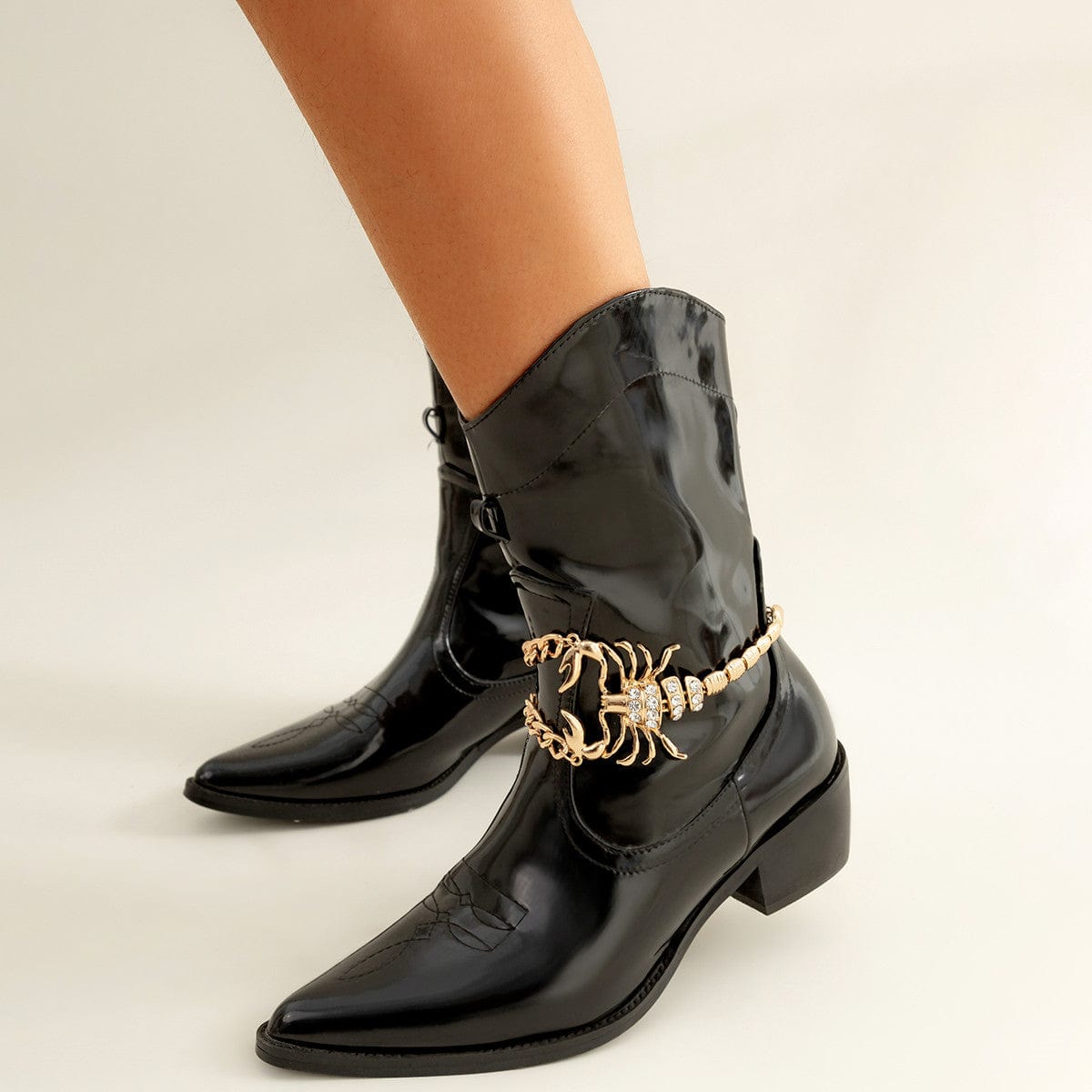 Rhinestone – Punk Scorpion Style ArtGalleryZen Chunky Anklet
