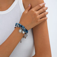 Thumbnail for Punk Style Sun Heart Boot Charm Denim Bracelet - ArtGalleryZen