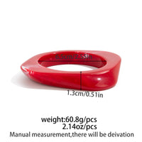 Thumbnail for Red Chunky Square Bangle Bracelet Set - ArtGalleryZen