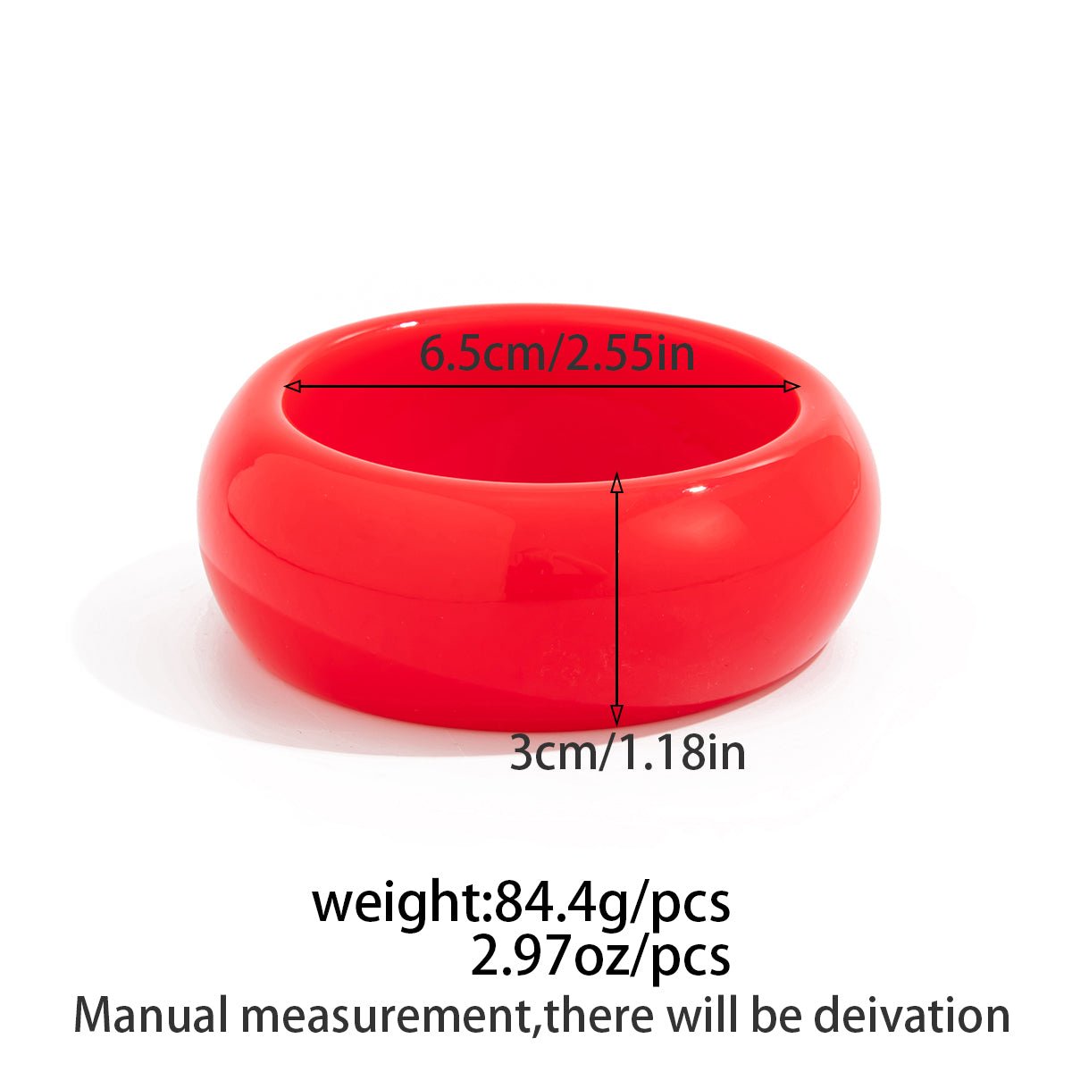 Red Chunky Square Bangle Bracelet Set - ArtGalleryZen