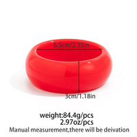 Thumbnail for Red Chunky Square Bangle Bracelet Set - ArtGalleryZen