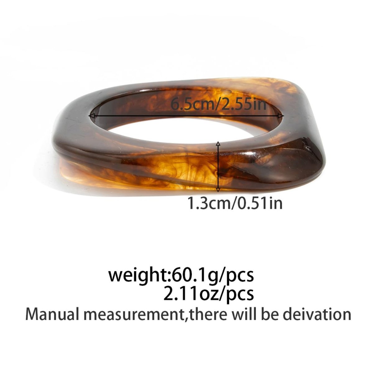 Retro Chunky Gradient Amber Bangle Bracelet Set - ArtGalleryZen