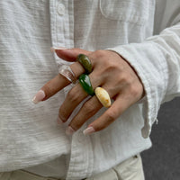 Thumbnail for Retro Chunky Gradient Resin Ring - ArtGalleryZen