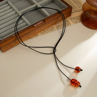 Thumbnail for Retro Clear Resin Pendant Long Chain Necklace 45