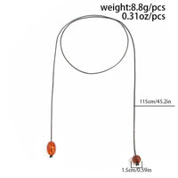 Thumbnail for Retro Clear Resin Pendant Long Chain Necklace 45