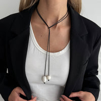 Thumbnail for Retro Clear Resin Pendant Long Chain Necklace 45