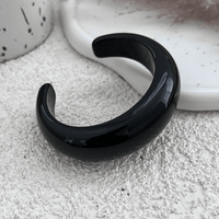 Thumbnail for Retro Glossy Resin Open Bangle Bracelet - ArtGalleryZen