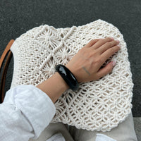 Thumbnail for Retro Glossy Resin Open Bangle Bracelet - ArtGalleryZen