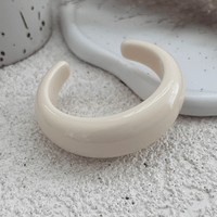 Thumbnail for Retro Glossy Resin Open Bangle Bracelet - ArtGalleryZen