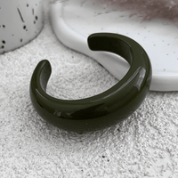 Thumbnail for Retro Glossy Resin Open Bangle Bracelet - ArtGalleryZen