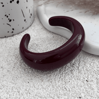 Thumbnail for Retro Glossy Resin Open Bangle Bracelet - ArtGalleryZen