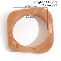 Thumbnail for Retro Irregular Gradient Resin Bangle Bracelet - ArtGalleryZen
