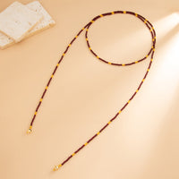 Thumbnail for Retro Seed Beaded Long Chain Necklace - ArtGalleryZen