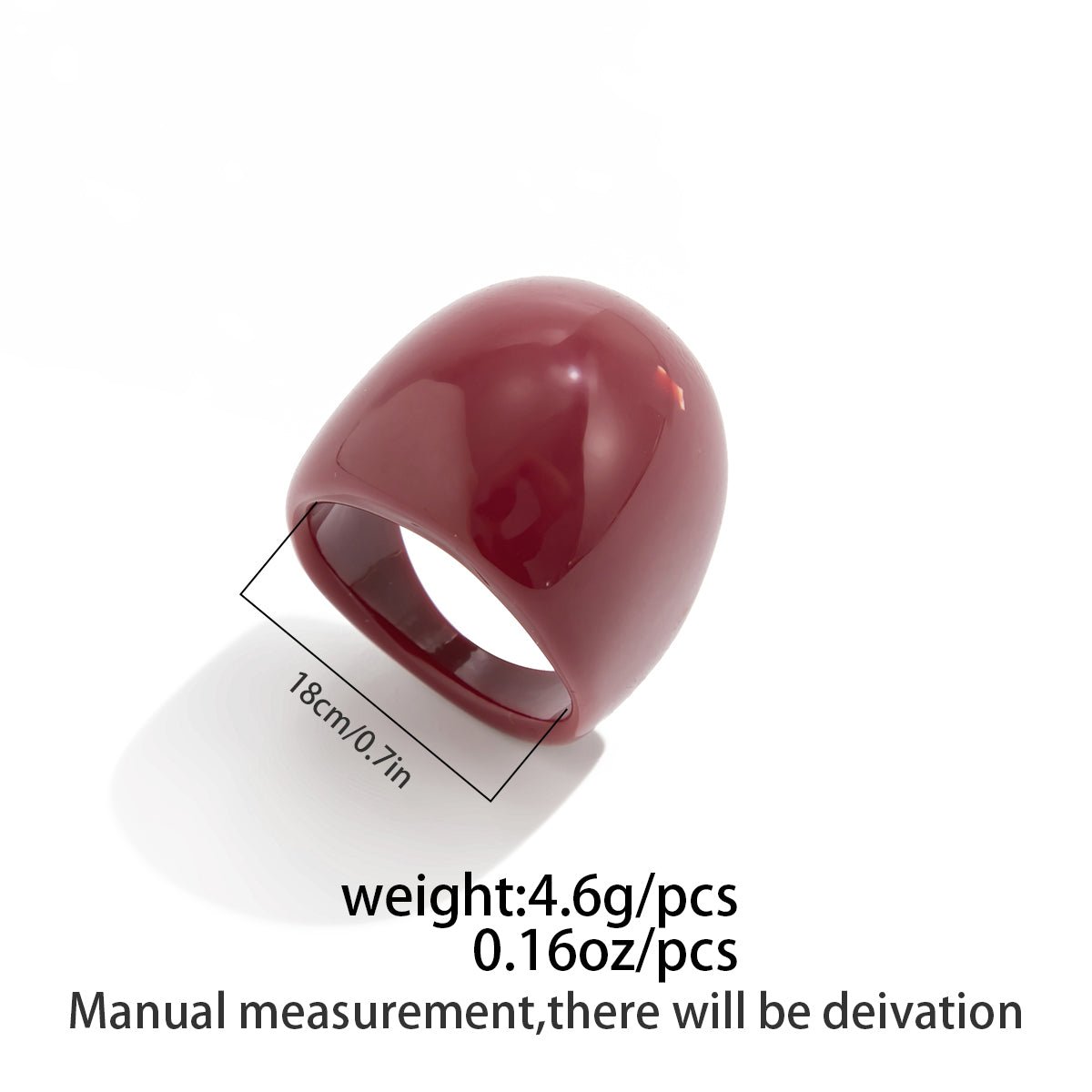 Retro Wine Red Irregular Bangle Bracelet Ring Set - ArtGalleryZen