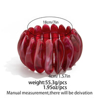 Thumbnail for Retro Wine Red Irregular Bangle Bracelet Ring Set - ArtGalleryZen