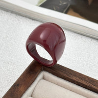 Thumbnail for Retro Wine Red Irregular Bangle Bracelet Ring Set - ArtGalleryZen