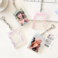 Thumbnail for Ribbon Bowknot Kpop Keychain Acrylic Photocard Holder - ArtGalleryZen